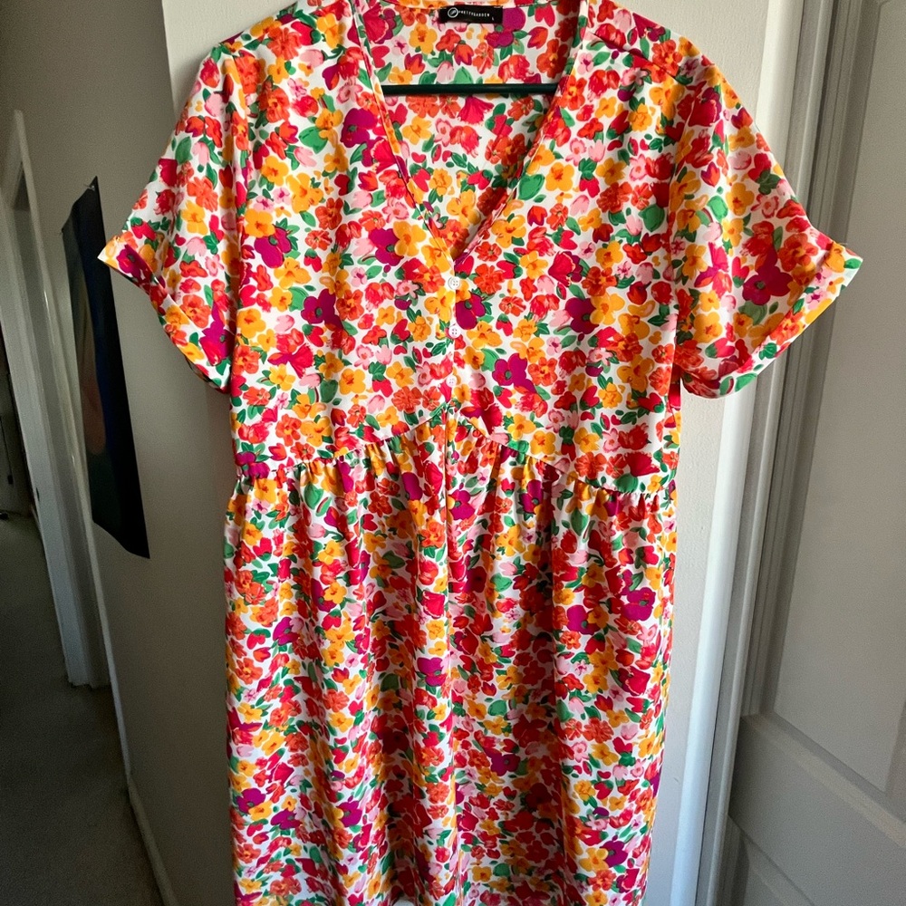 Colorful Floral Mini Dress
